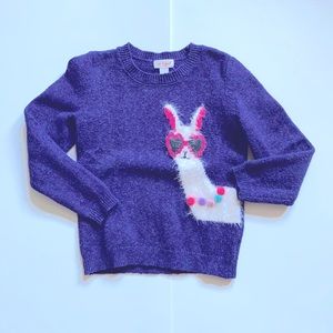 Cute Cat & Jack Llama sweater in purple 5T